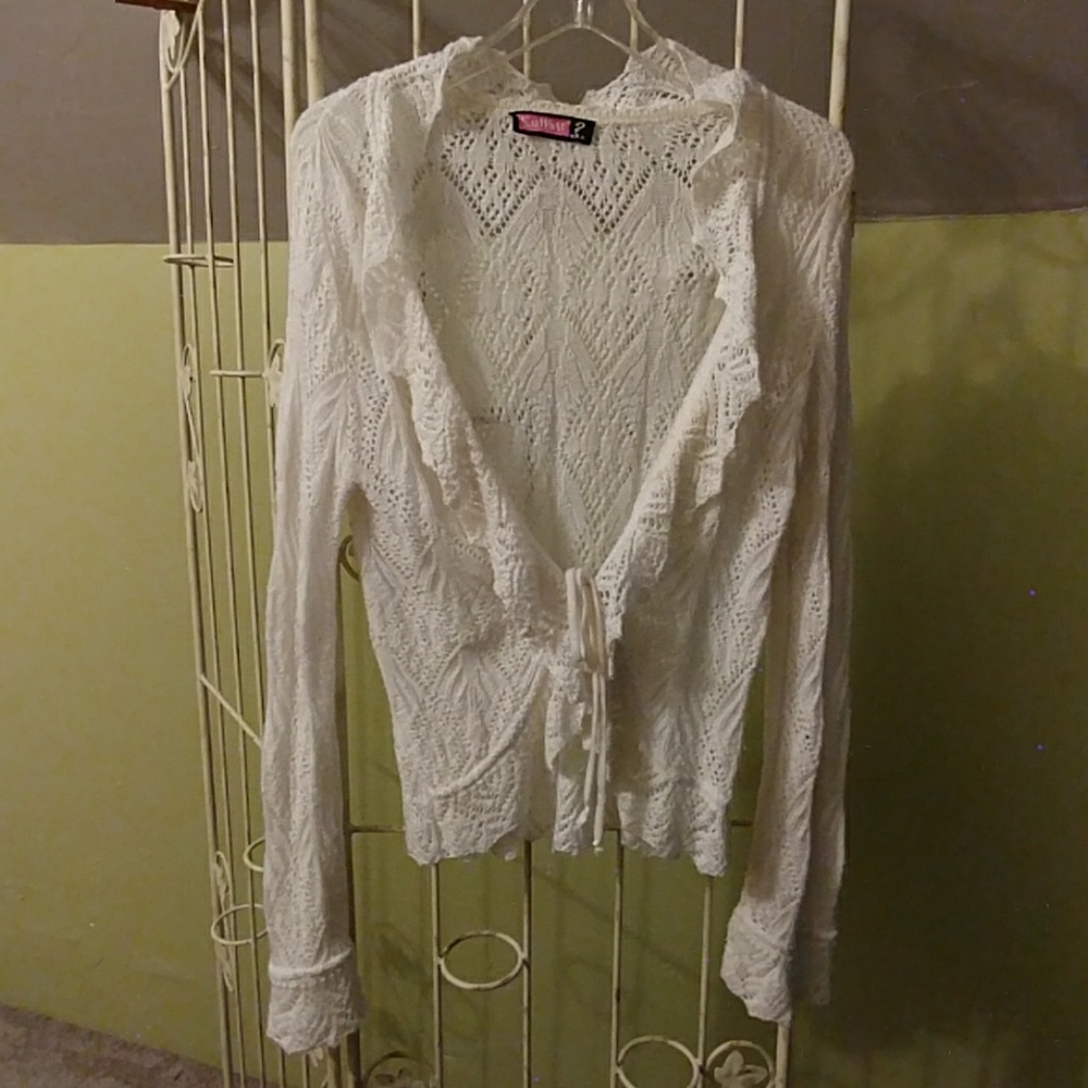 Front tie sweater